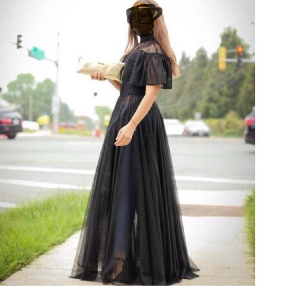 Black beautiful transparent dress